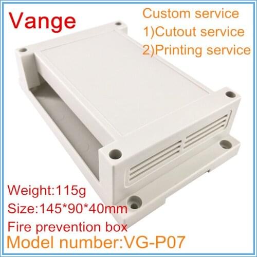 1pcs/lot fire prevention electronic project cases 145*90*40mm ABS plastic junction boxes shell housing for switch control PCB