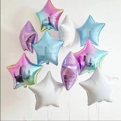 10pcs 18inch Pentagram Foil Balloon Star Shape Air Helium Balls For Baby Shower Christmas Birthday Party Decor Wedding Globos