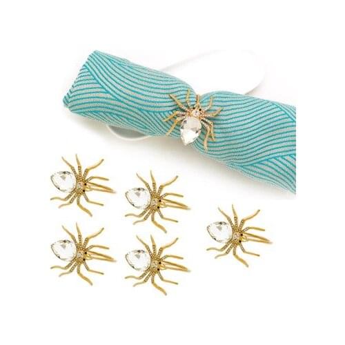 10/PCS creative western restaurant napkin ring spider napkin ring seat towel ring pearl napkin ring