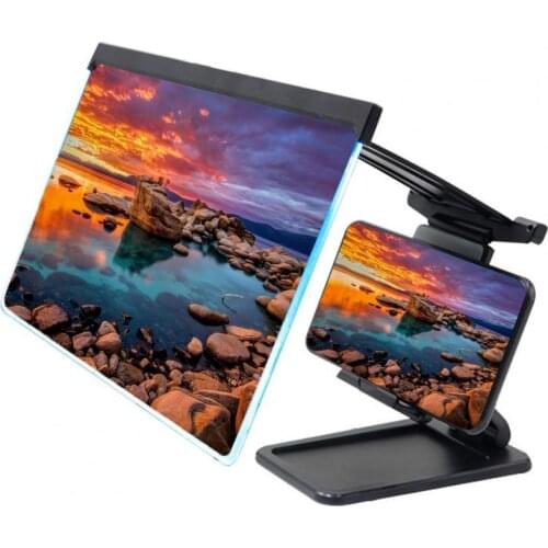 12 Inch Mobile Phone Screen Magnifier 3D Enlarger Magnifying Video Bracket Amplifier Projector Bracket Desktop Holder Stand