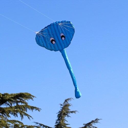 140*70cm Cartoon Animal Kite Long Tail Two-Line Software Elephant Kite Animal K-ites Flying Huge Outdoor Fun Sports For Children