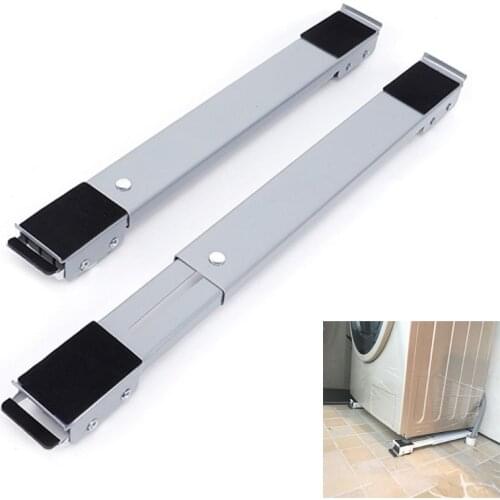 2 Pcs Drum Washing Machine Refrigerator Mobile Base Stand Bracket Multi-functional Movable Trolley Fixed Mount Racks Home