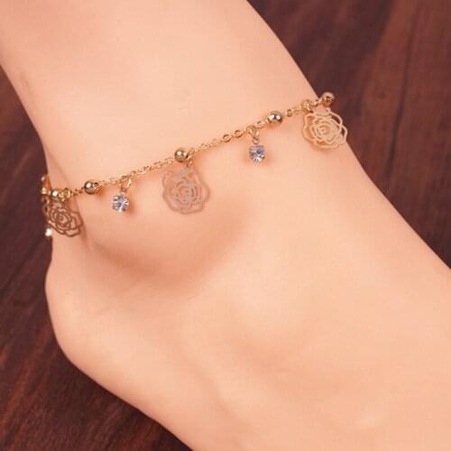 2018 the new jewelry The new accessories rose in the shape of a rose pendant for lady gifts Anklets