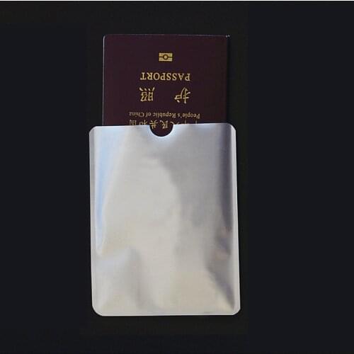 3pcs Anti Rfid Blocking Reader Lock Passport Holder ID Card Case Rfid Protection Aluminium Foil Passport sleeve