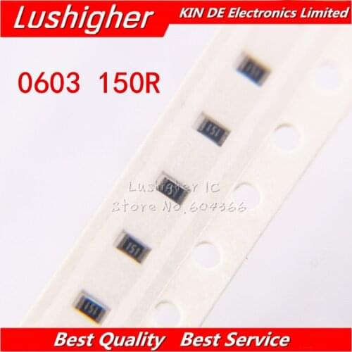 300PCS 0603 SMD Resistor 5% 150R Ohm 151 150ohm