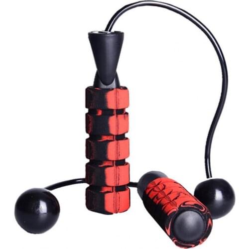 4Pcs Ropeless Skipping Rope Weighted 360 Degrees Rotation Gradient Black Red B Bearing Small Ball Cordless Jump Rope for Fitness