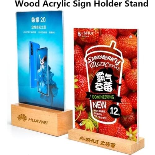 A5 Clear Heavy Duty Acrylic Sign Holder Picture Frame for Paper Restaurant Table Menu Card Display Stand