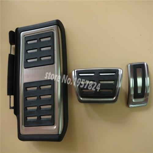 DEE Car Accessories For Audi A3 AT/MT 2014-2016 Fuel Brake Foot Rest AT/MT pedals Plate Non slip Accelerator pedal Pads Stickers