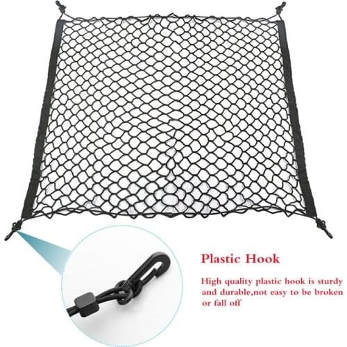 Car Trunk Nets Nylon Luggage Mesh Storage Organizer Bag 4 Hooks Car Styling For Chevrolet cruze aveo captiva trax epica spark