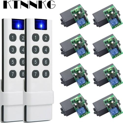 KTNNKG 433MHz 220V Lamp Wireless Remote Control Switch ON/OFF AC110V Remote Control Receiver Transmitter For Led Lights Bulb DIY