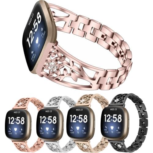316L Stainless Steel Band For Fitbit Versa 3 Smart Watch Strap Jewelry Star Bracelet Belt For Fitbit Sense Watchbands