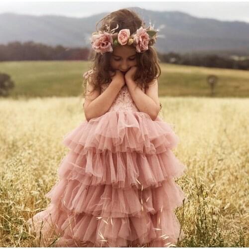 Vestidos Girls Winter Dress 2021 Brand Backless Teenage Party Unicorn Princess Dress Children Costume for Kids Clothes Pink 3-8T