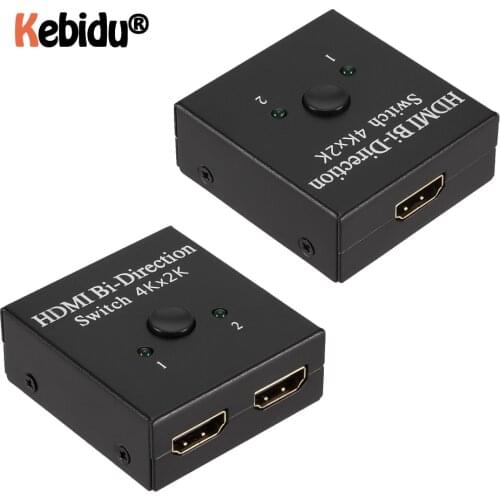 2 Ports Bi-directional 4K HDMI-compatible Switcher 1X2 2X1 Split 1 In 2 Out Amplifier 1080P 4Kx2K HDMI-compatible Switcher