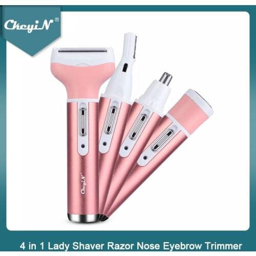 4 in 1 Lady Shaver Hair Removal Epilator Eyebrow Trimmer Rechargeable Painless Beard Nose Ear Trimmer Razor Women depilator 35