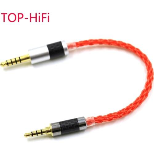 TOP-HiFi UPOCC Silver Plated 3.5mm TRRS Balanced Male to 4.4mm TRRS Balanced Male Aux Cord Audio Adapter Cable