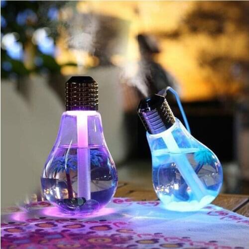 USB Light Bulb Air Humidifier Ultrasonic Diffuser Aromatherapy Aroma Diffuser Electric Distributor Difusor Mini Fogger LED Home