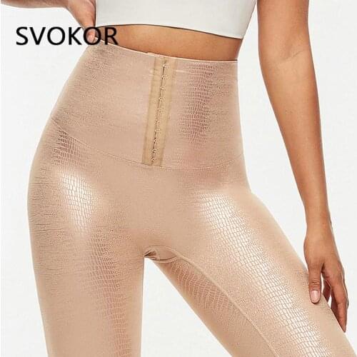 SVOKOR Hot Sweat Fitness Leggings Women High Waist Compression Femme Legging Anti Cellulite Push Up Sport Activewear Gym Black
