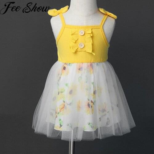 Summer Princess Baby Girl Dress Party Birthday tutu Dress Floral Mesh Dresses For Girls Clothing 0-4Y Newborn Clothes Vestido