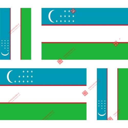 Set of Beautiful 4x Sticker Vinyl Car Bumper Decal Outdoor Car Moto World Flag Uzbekistan Racing Helme Tlaptop Stickers