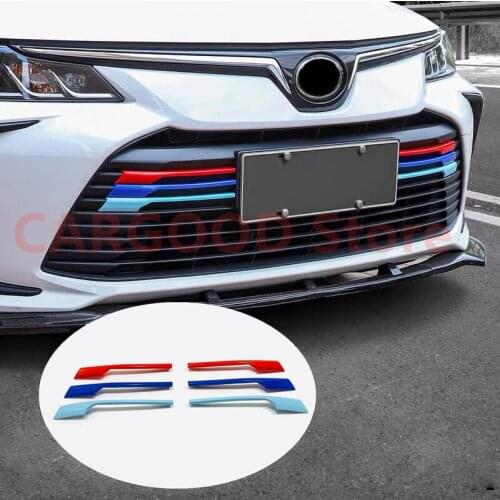For Toyota Corolla Sedan 2019 2020 ABS Accessories Car Front Head Grille Fence Decoration strip Cover Trim Sticker Car styling