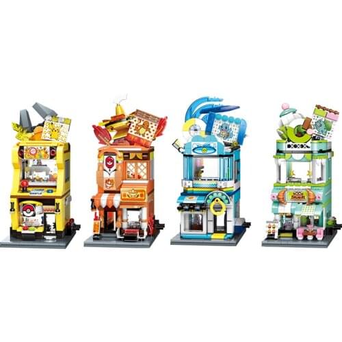 New Style ideas Anime Pokemon Building Blocks Charizard pikachu Squirtle Bulbasaur Assembly Model Educational Kids Toys For Gift