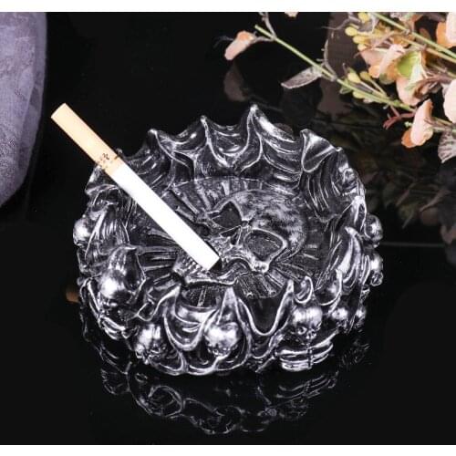 Retro Skeleton Cigarette Ashtray Cigar Cigarette Smoking Ashtray Ash Tray Home Office Hotel Desktop Decor Ashtray Crafts Gifts