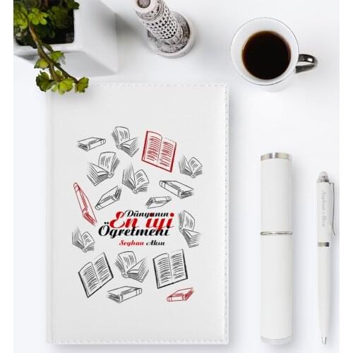 Personalized World Best Teacher 2020 Leather Organizer & Pen Gift Set-7