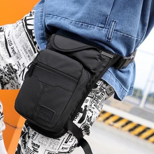 Motorcycle Rider Men Waist Leg Bags Men fashion High Quality Travel Waterproof Oxford Military Leg Drop Bag Fanny Pack