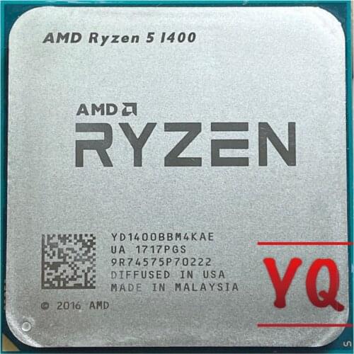 AMD Ryzen 5 1400 R5 1400 3.2 GHz Quad-Core CPU Processor YD1400BBM4KAE Socket AM4