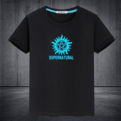 Supernatural Horror TV Drama Luminous T-shirt Casual Unisex Tops Vest Tees Short sleeve Men T-shirt Children T Shirt