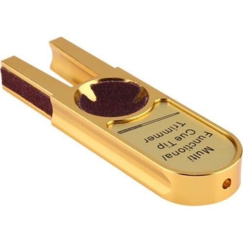 U-shape Billiards Pool Cue Tip Trimmers Muti-functional Tapper Dime Shaper Nickel Shaper Trimmer