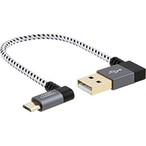 Angle USB 2.0 Charge Cable,Dual Angle USB to Micro USB Data Charge Cable, Compatible Fire Stick,Chromecast,Power Pack