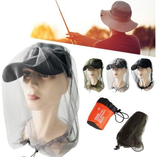 Outdoor Night Fishing Cap Insect-proof Mosquito Net Sunscreen Camp Hike Hat Men and Women Anti-bee Cap Sunshade Mask