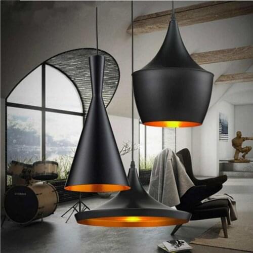 Vintage Industrial Horn Shape Light Hanging Single Chandelier Lamp 3 type Lighting Restaurant Bar Bedroom Hanging Lamps