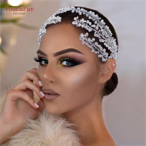 YouLaPan HP382 Shinny Crystal Wedding Headband for Bride Rhinestone Headwear Bridal Hair Jewelry Hair Accessories Women Tiara