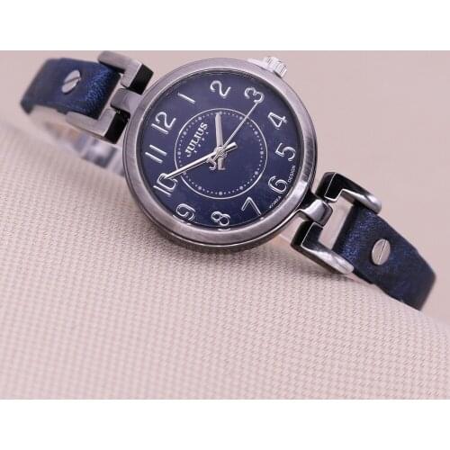 Julius Womens Lady Wrist Watch Retro Antique Fashion Hours Dress Simple Soft Leather OL Girl Birthday Love Valentine Gift