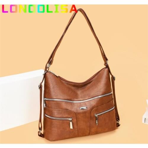Ladies Soft Leather Shoulder Bag Casual Large Capacity Backpacks for School Teenagers Girls High Quality Ladies Travel Back Pack