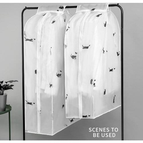 1Pc 3D Zipper Dust Clothes Cover Clothes Storage Wardrobe Suit Bags Closet Hangers Case Clothing Cover Dust Suit Protector Bag