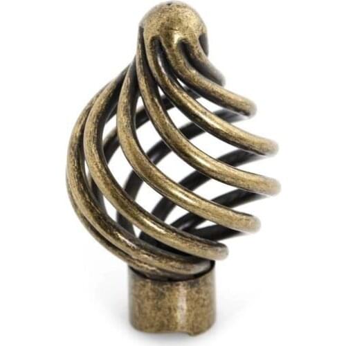 15Pcs/Lot Small Size Round Antique Brass Birdcage Furniture Drawer Pull Handle( D:35MM H:55MM )