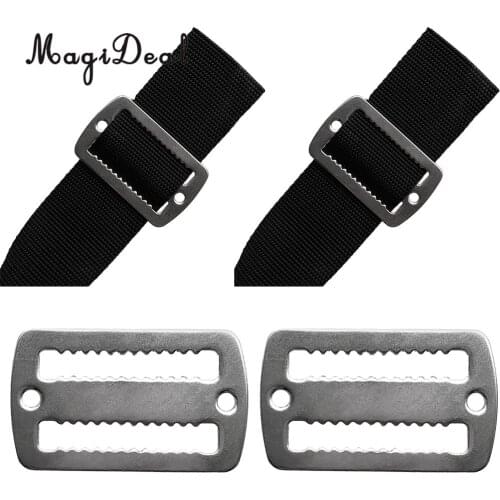 2Pcs Scuba Diving Weight Belt Slide Keeper, 2'' Webbing Retainer Stopper Water Sports Accessories