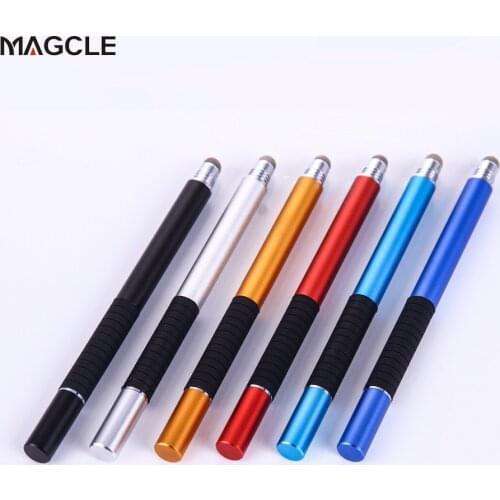 2in1 Capacitive Pen Touch Screen Drawing Pen Stylus with Conductive Touch Sucker Microfiber Touch Head for Tablet PC Smart Phone