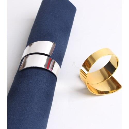 6pcs Simple and stylish modern hotel napkin buckle napkin ring New Chinese style European model room napkin ring cloth ring