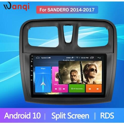 9 Inch Android10 RDS Split Screen Car Navigation for Logan 2 2012 2019 Sandero 2 2014 2019 GPS Navigation Car Audio System