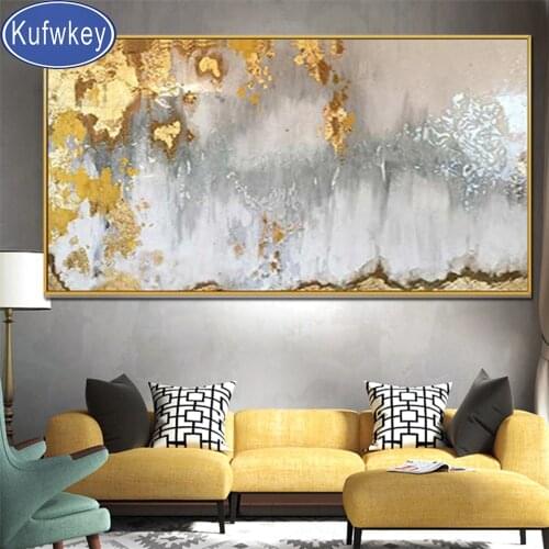 Abstract gorgeous Golden 5d diy diamond painting cross stitch full round diamond embroidery mosaic rhinestone art Gold picture