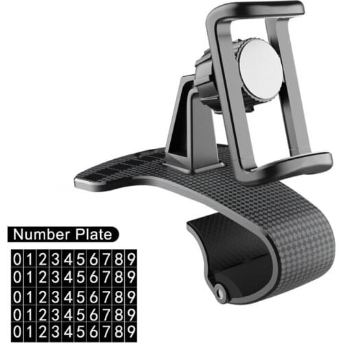 360° Car Phone Holder Clip Dashboard Mount Cell Phone Holder GPS Bracket Stand Suitable For Most Mobile Phones With Parking Card