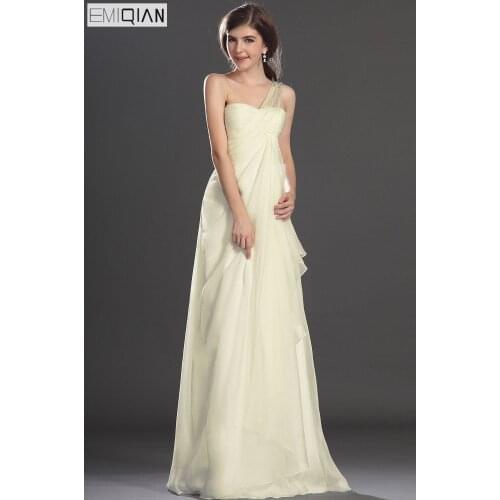 Freeshipping New Fabulous One Shoulder Empire Evening Dress