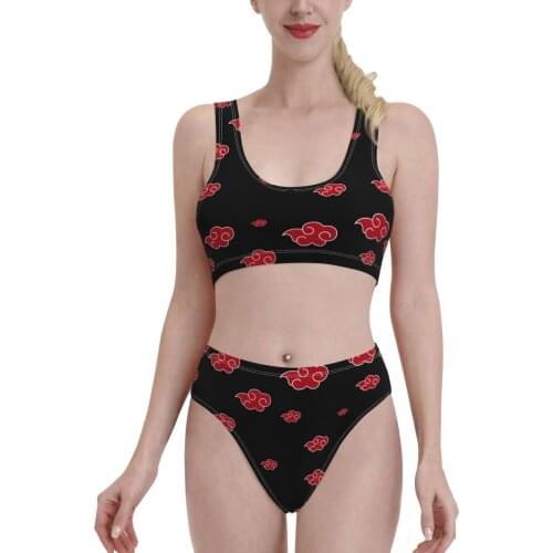 Bikinis Akatsuki (12) sexy 2021 Women Swimsuit high Waist 2 piece woman set Japanese Anime Women Beach wear