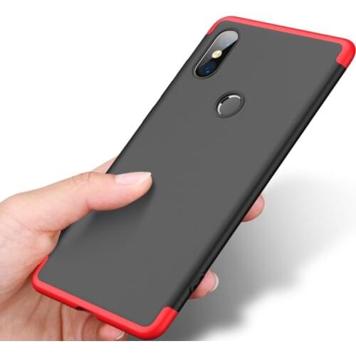 Xiaomi Mi Mix 2S Case 360 Degree Protected Full Body Phone Case for Xiaomi Mi Mix2S MiMix 2s Shockproof Cover + Glass Protector