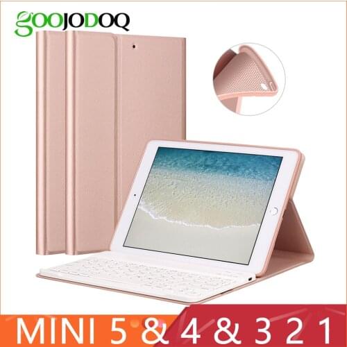 Keyboard Case For iPad Mini 3 2 1 4 5 2019 [Multiple Stand] PU Leather Silicone Cover for iPad Mini Case Funda teclado Smart