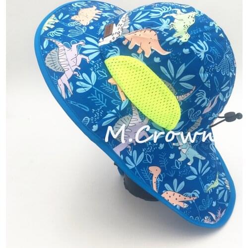 Kids Boys New 100% Polyester Sublimation Print Buckets UV Protection Caps with Cloak